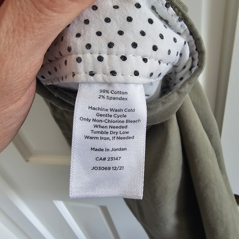 Talbots Perfect Short Olive Green Chino Shorts Womens 4P Petite Cotton Blend - Picture 5 of 5